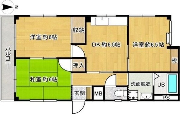 土井マンションの物件間取画像